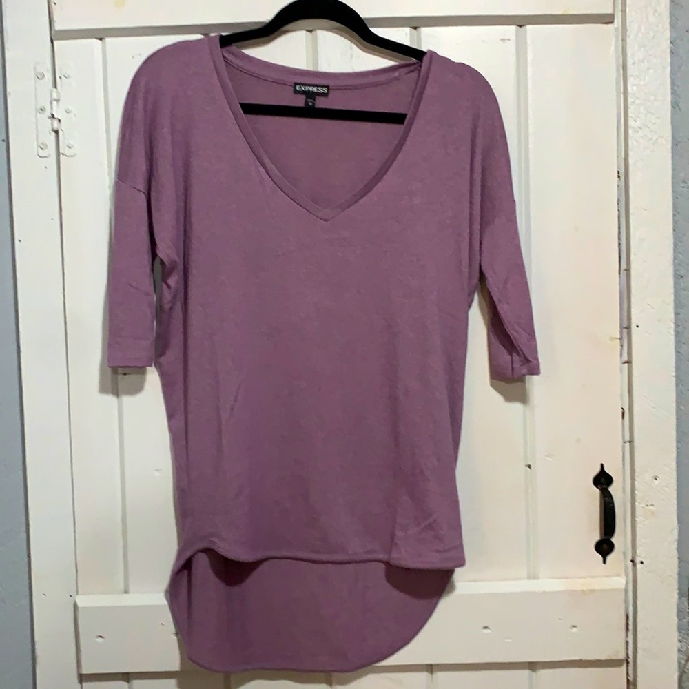 Purple v-neck express top